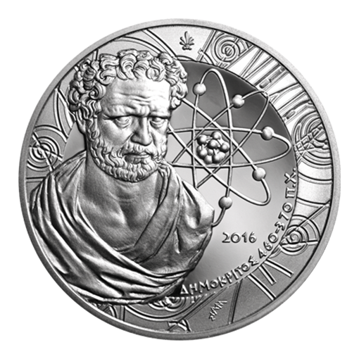Ελλάδα - 10 Ευρώ 2016, Δημόκριτος, Ασημένιο PROOF