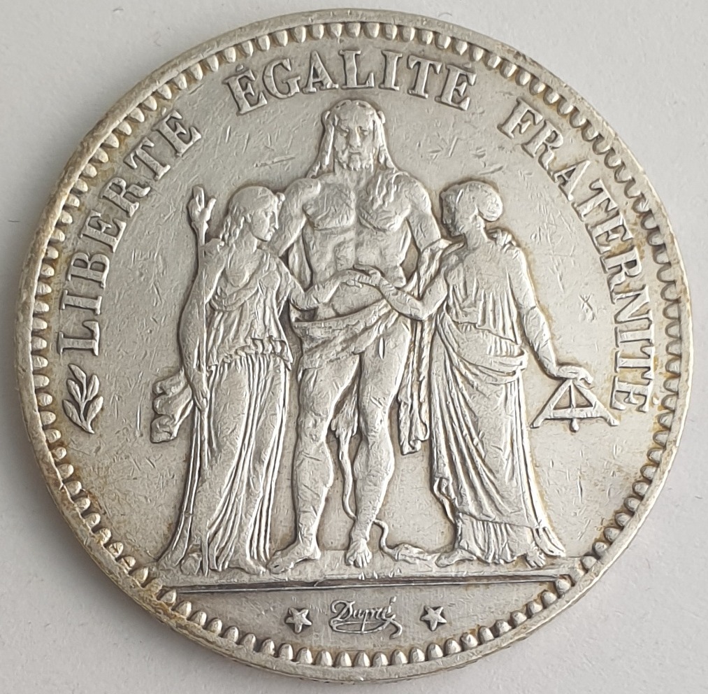 France - 5 Francs 1877, Silver