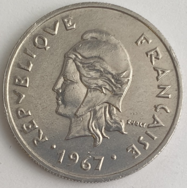 French Polynesia - 10 Francs 1967