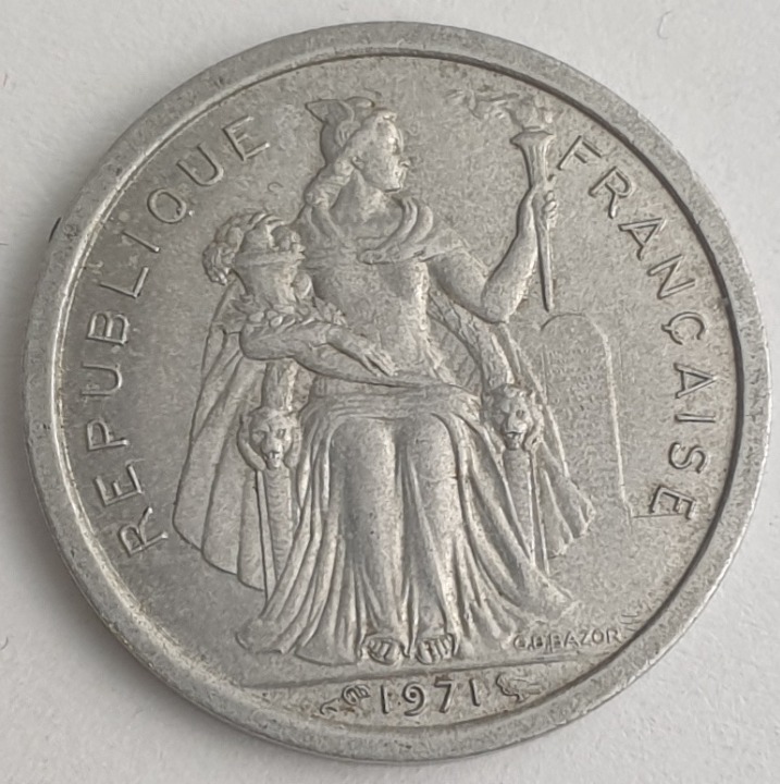 New Caledonia Overseas France - 1 Franc 1971