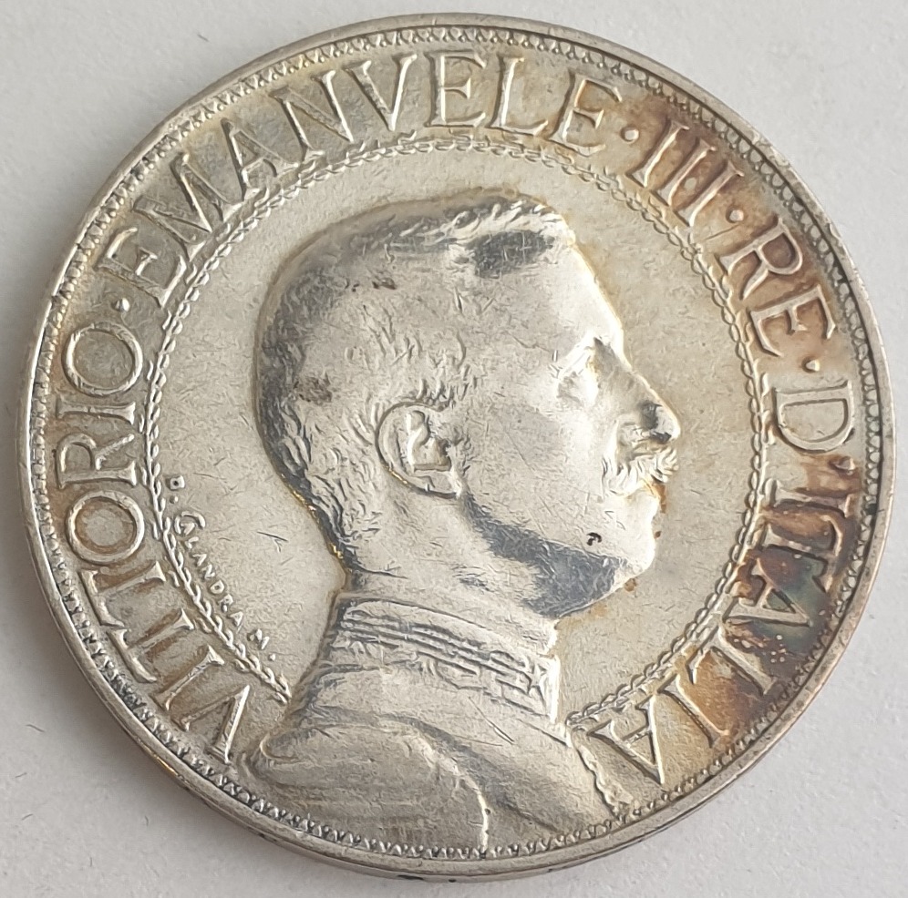 Italy - 2 Lire 1912, Victor Emmanuel III, Silver