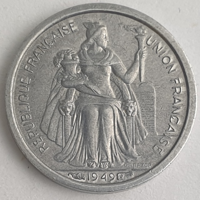 French Polynesia - 50 Centimes 1949