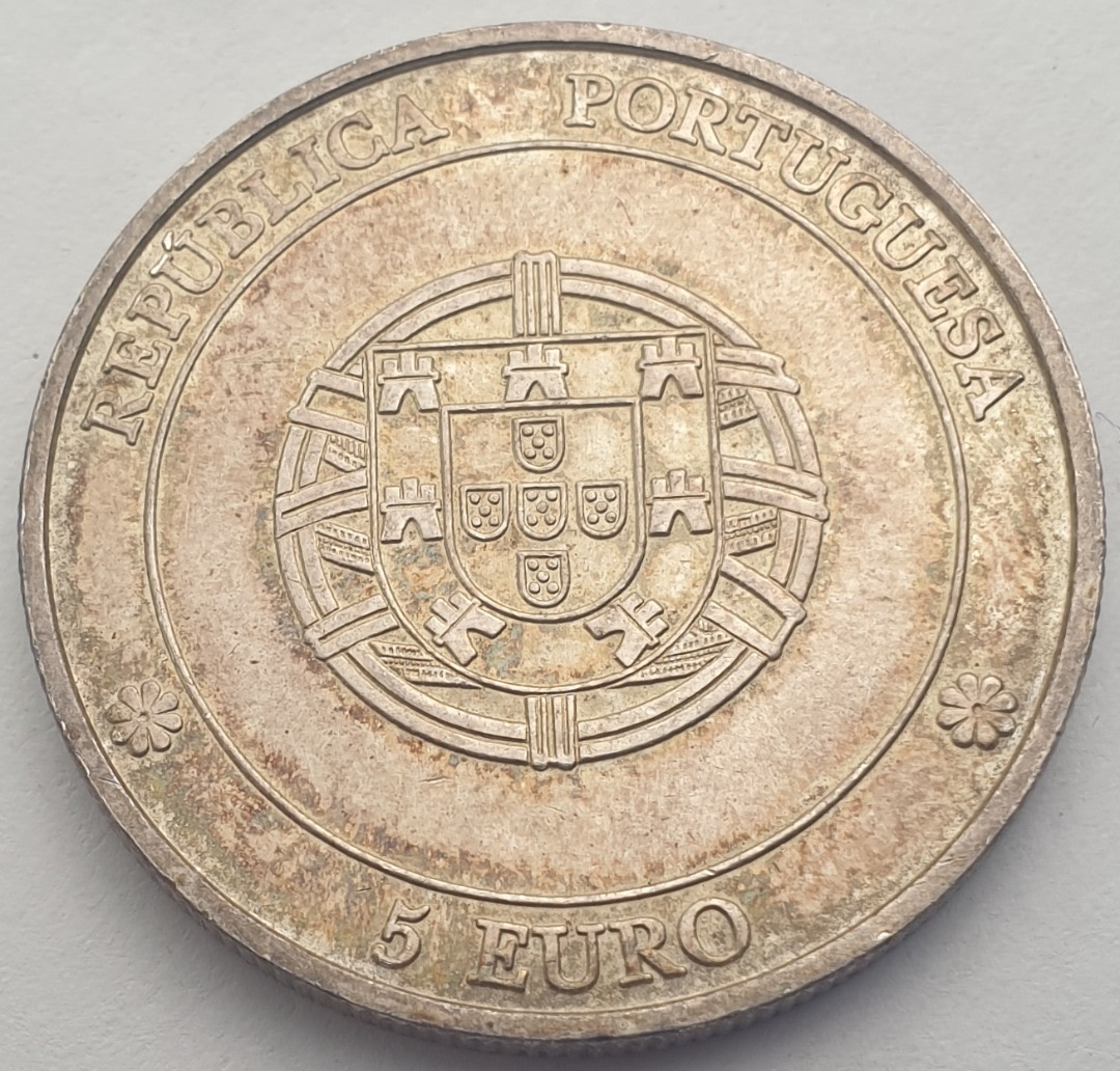 Portugal - 5 Euros 2005, Angra do Heroísmo, Silver