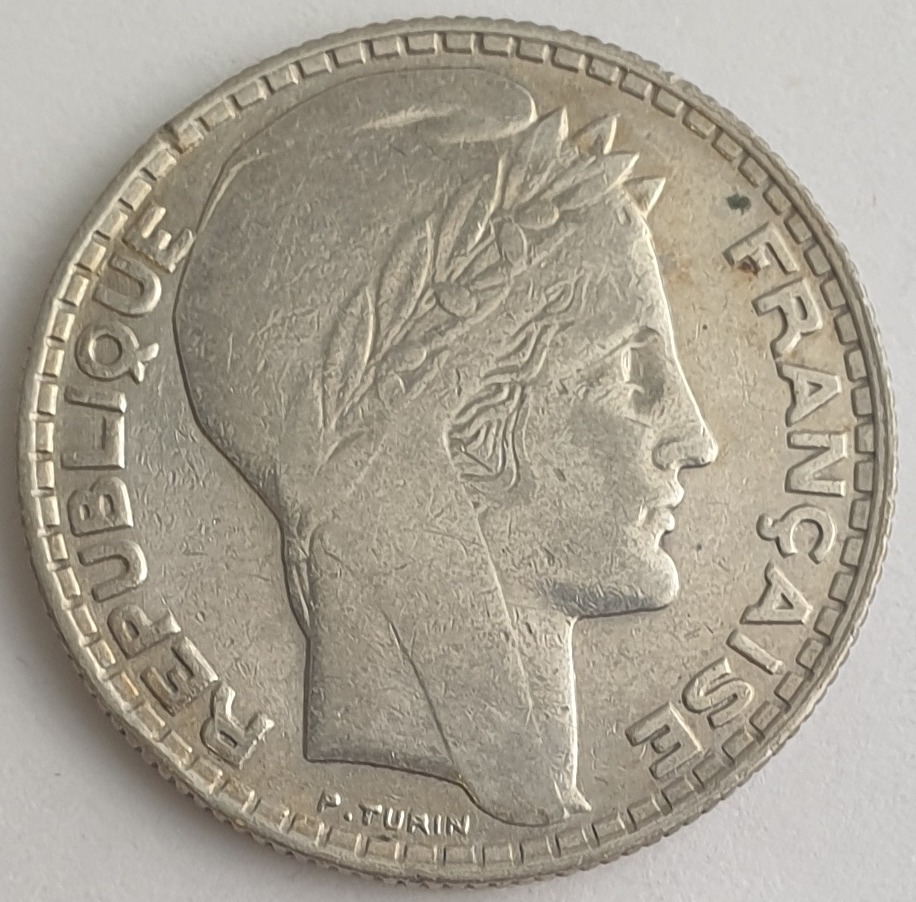 France - 10 Francs 1930, silver