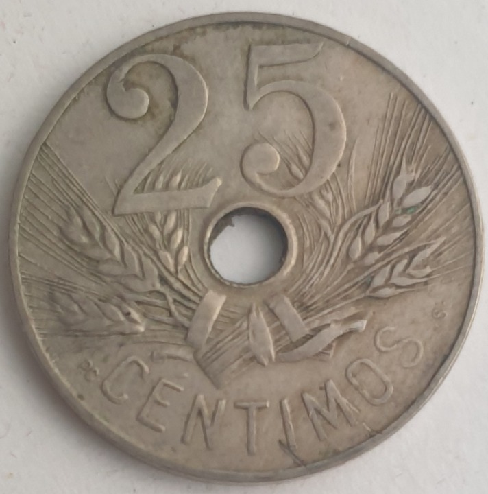 Spain - 25 Centimos 1927