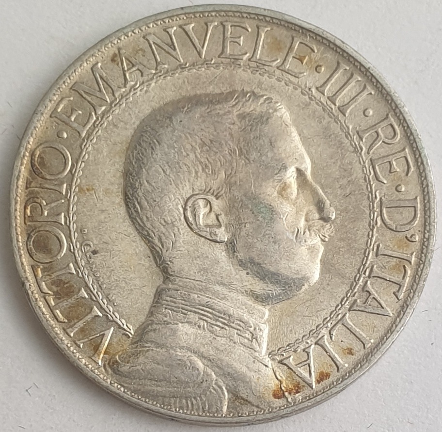Italy - 1 Lira 1913, Victor Emmanuel III, Silver