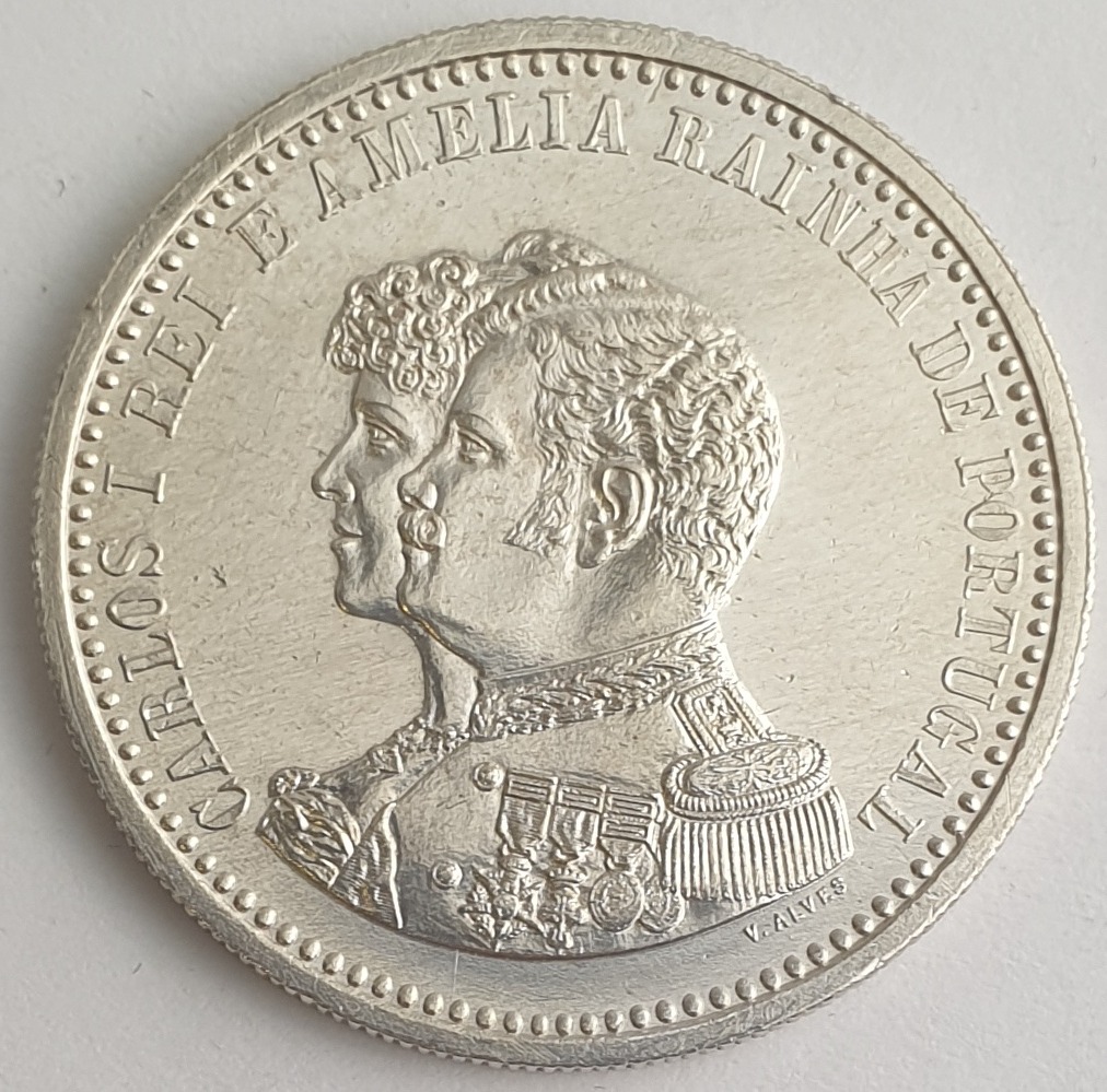 Portugal - 500 Reis 1898, Charles I Discovery of India, Silver