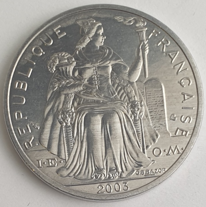 New Caledonia Overseas France - 5 Francs 2003 