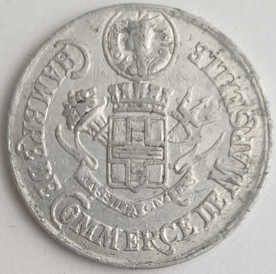 Commune of Marseille - 5 Centimes 1916, Chambre de Commerce Marseille