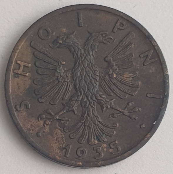 Albania - 1 Qindar Ar 1935
