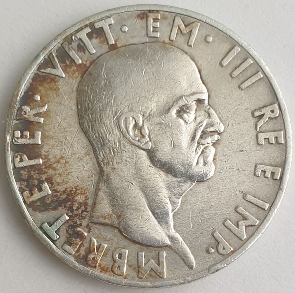 Albania - 10 Lek 1939, Victor Emmanuel III, Silver