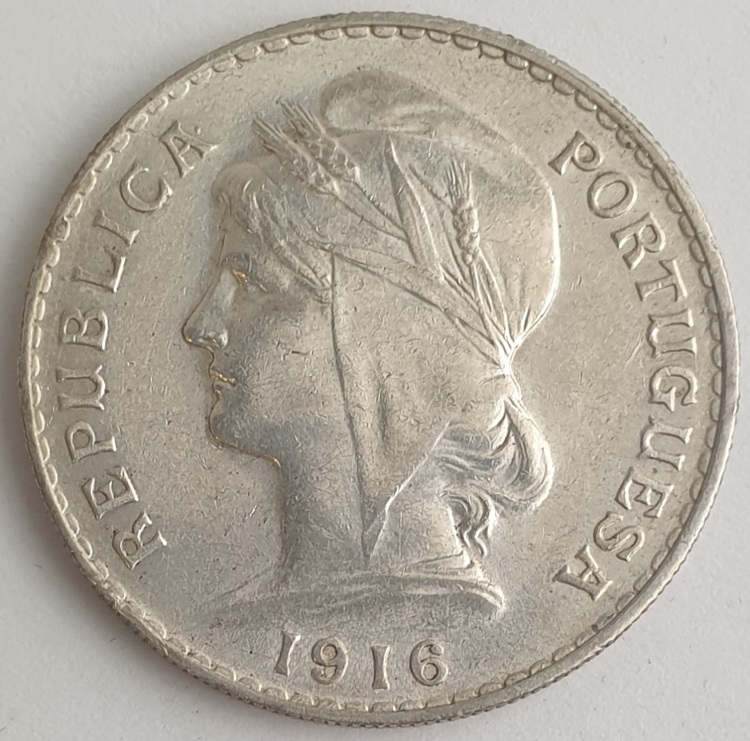 Portugal - 50 Centavos 1916, Silver