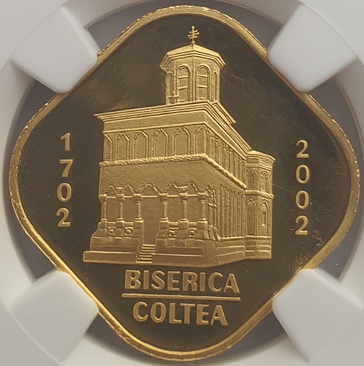 Romania - 500 Lei 2002 (PF 69 ULTRA CAMEO), Colţea Church