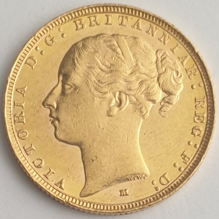 England - 1 Sovereign 1884 M, Victoria