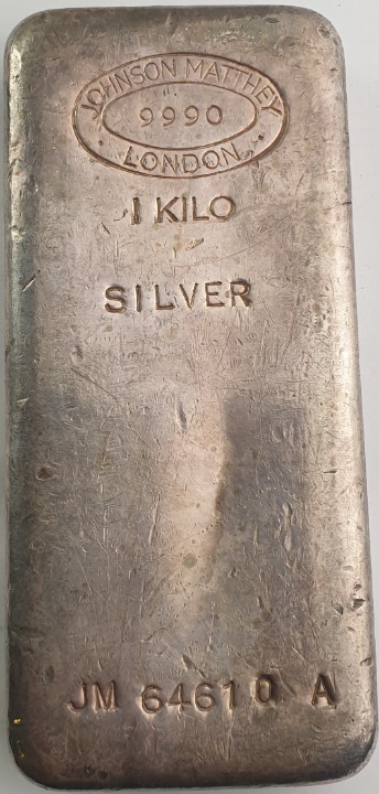 Johnson Matthey London - 1kg Bar Silver