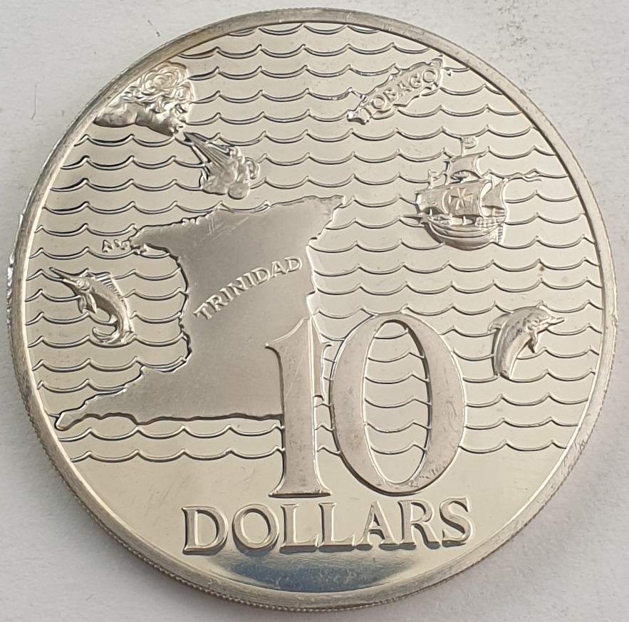 Trinidad and Tobago - 10 Dollars 1980, Silver, Proof, Issue