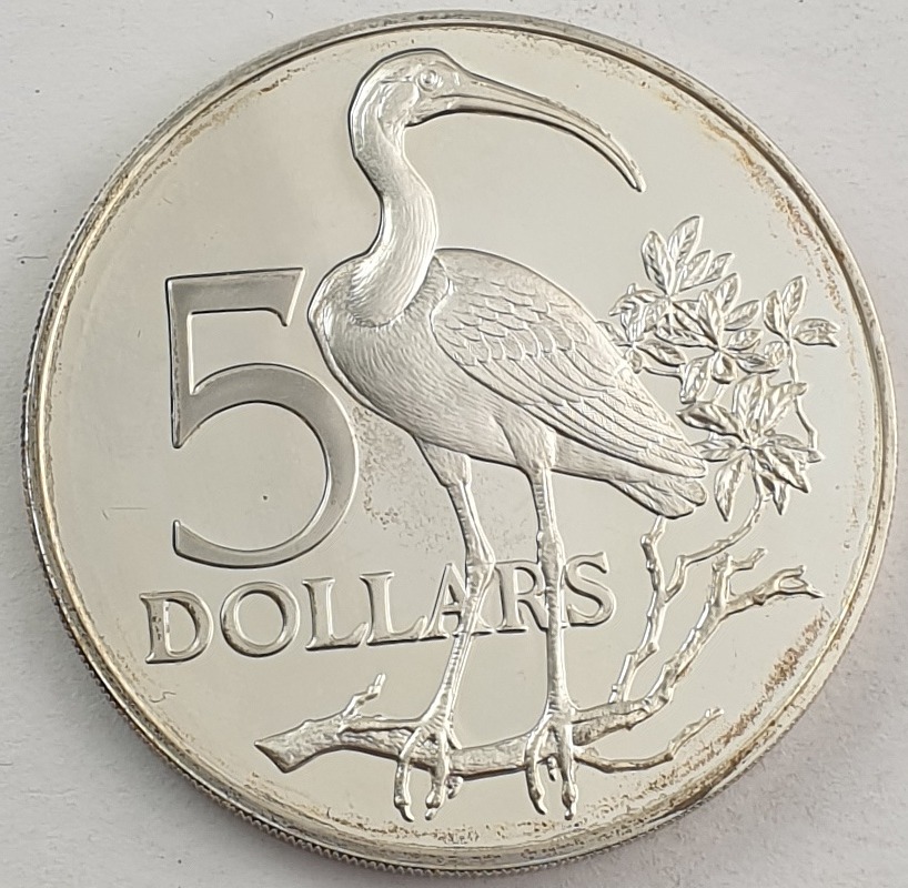 Trinidad and Tobago - 5 Dollars 1980, Silver, Proof, issue