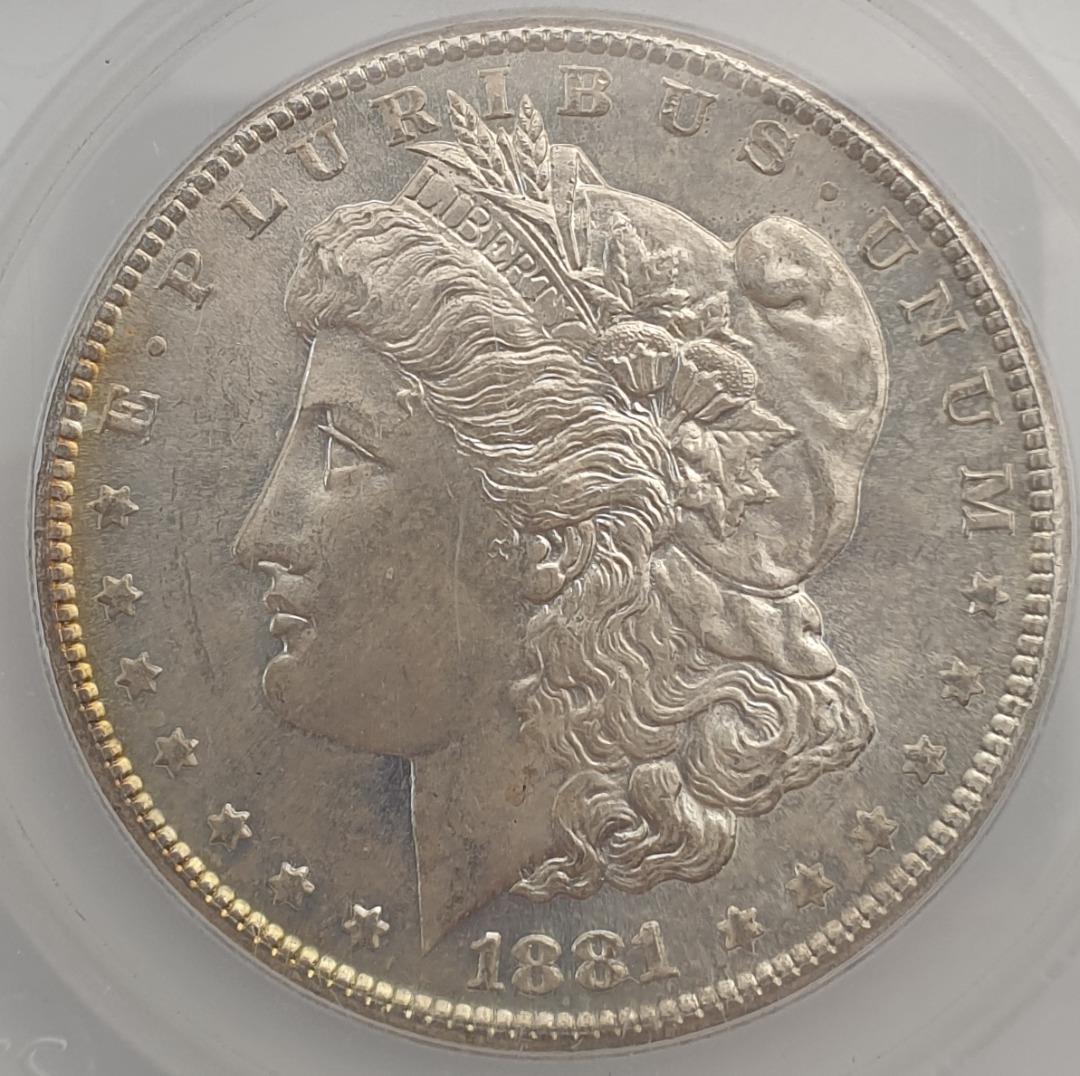 USA - 1 Dollar 1881-S (MS 66), Morgan Dollar, Silver