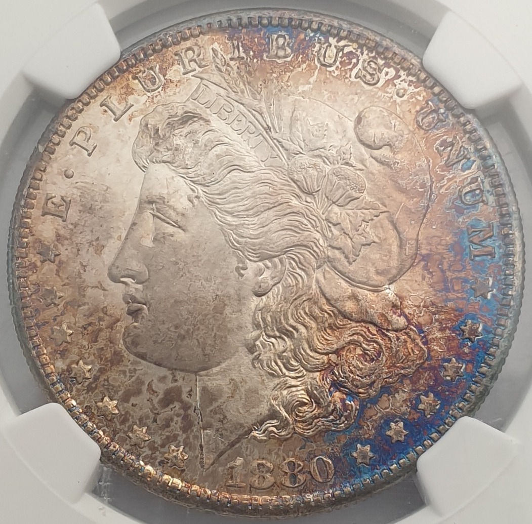 USA - 1 Dollar 1880 S (MS 66), Morgan Dollar, Silver