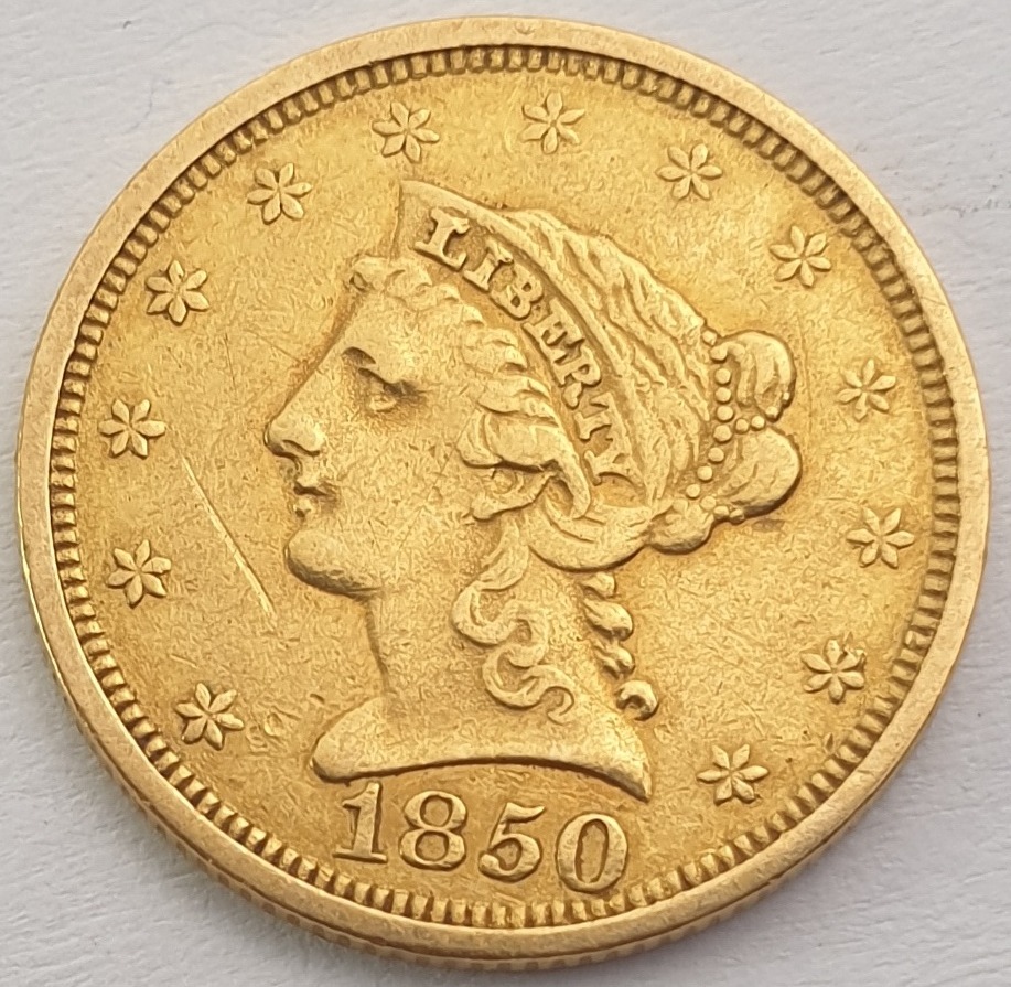 USA - Quarter Dollars 1850, Coronet Head