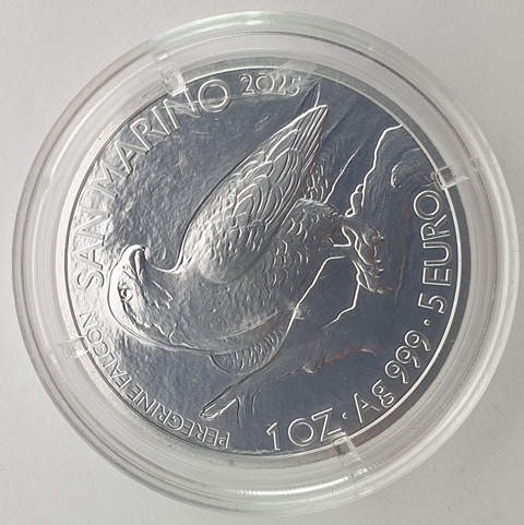 San Marino - 5 euro 2025 (1 oz) Falcon 999*