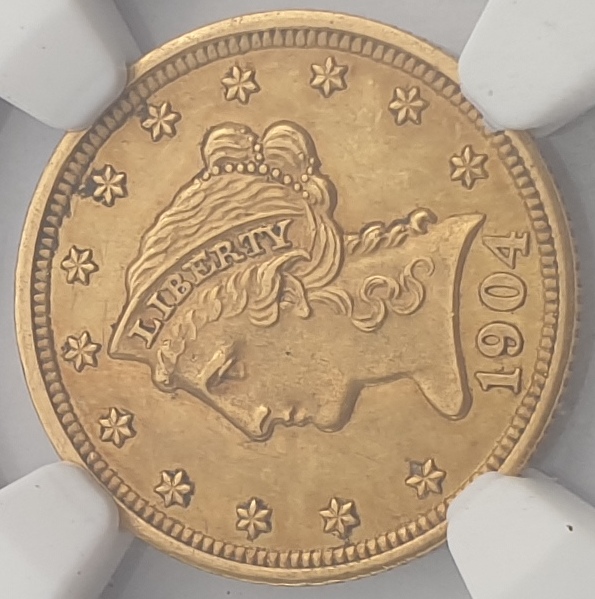 USA - Quarter Dollars 1904 (MS 62), Coronet Head