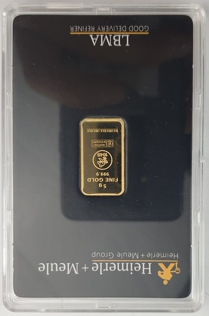 BAR - Heimerle+Meule 5gr Fine Gold 9999*