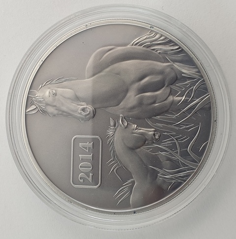 Tokelau - 5 dollars (1 Oz) 2014 Horse 999* 