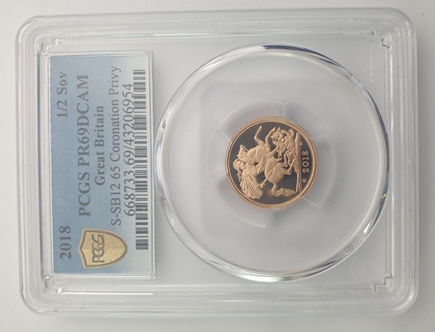 England - 1/2 sovereign 2018, PR69DCAM
