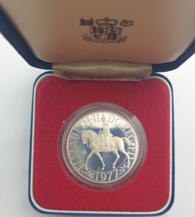 England - 25 pence 1977 Proof, 25th anniversary of accession of Queen Elizabeth II