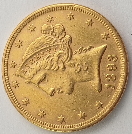 USA - 5 dollar 1893, with motto