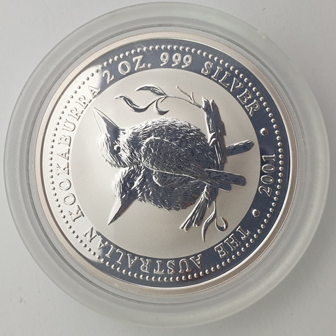Australia - 2 Dollar (2 Oz) 2001, Kookaburra, Silver 999*