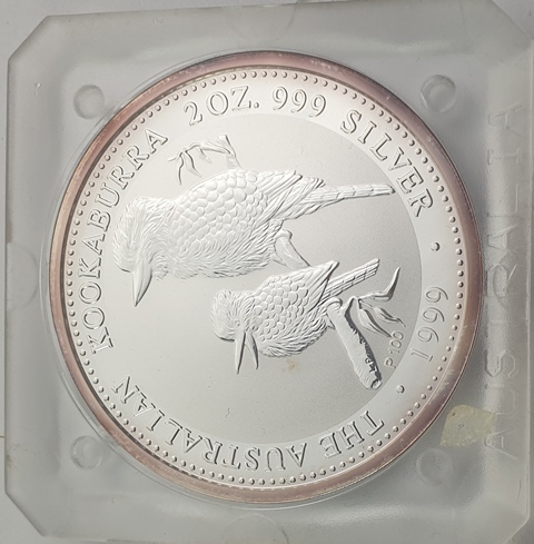 Australia - 2 Dollar (2 Oz) 1999, Kookaburra, Silver 999 *