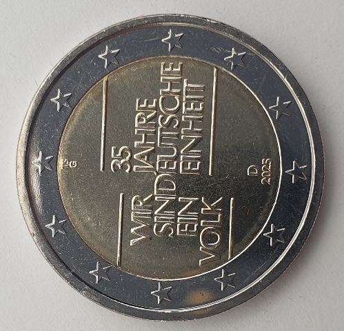 Γερμανία - 2 Ευρώ 2025 Β German Unity, (G)