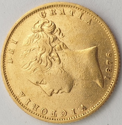 England - Half sovereign 1876 shield