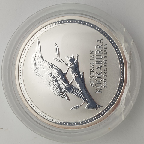 Australia - 2 Dollar (2 Oz) 2003, Kookaburra, Silver 999*